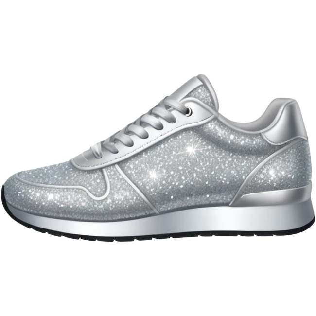 glitter fabric sneakers no brand emoji
