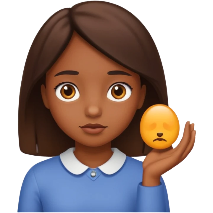 chica investigando emoji