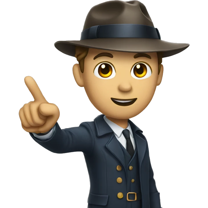 detective pointing in camera emoji