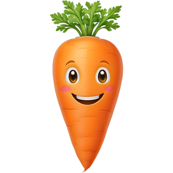 Carrot with a big big smile emoji