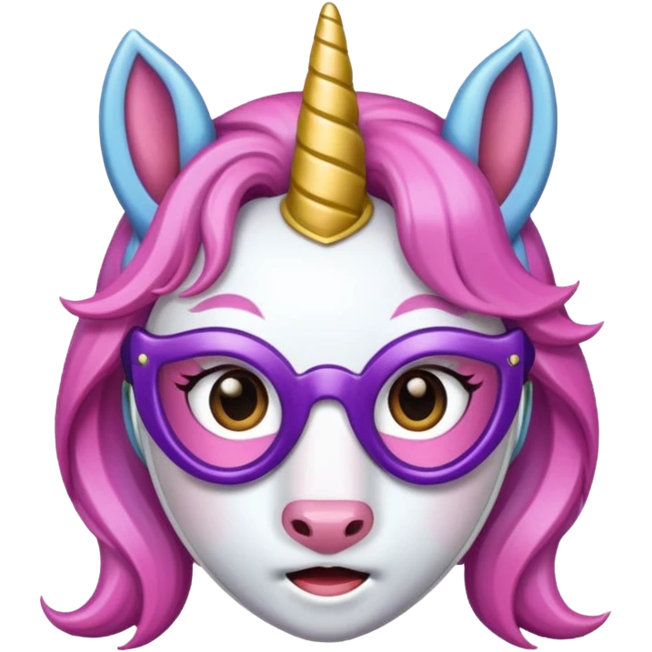 unicorn face mask scout girl emoji