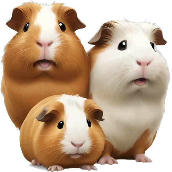 three guinea pigs emoji