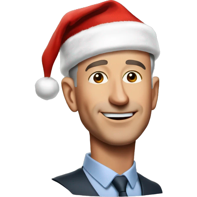 jeff bezos with santa hat emoji