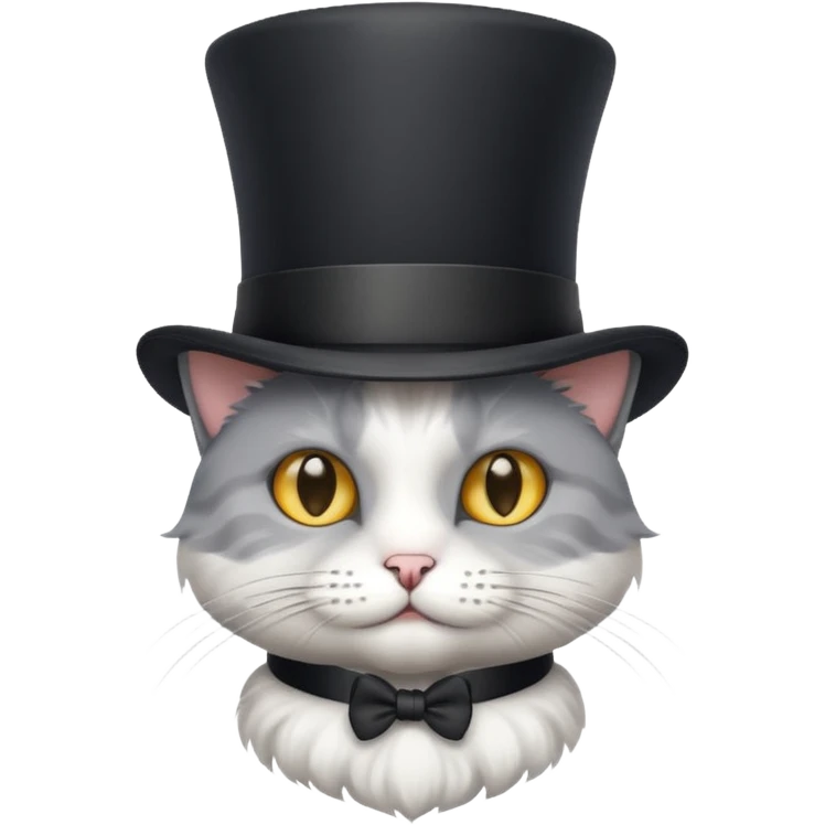 cat wearing a tophat emoji