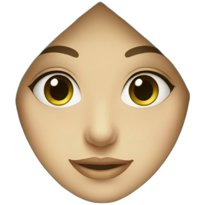 A young women with hijab with green eyes  emoji