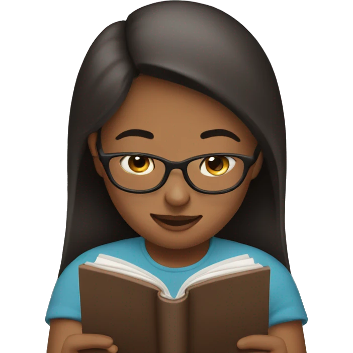 Girl reading on her kindle  emoji