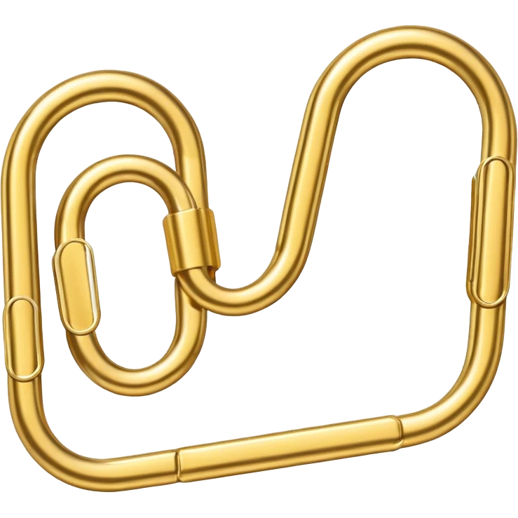 gold paper clip emoji