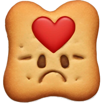A heart shape biscuit emoji