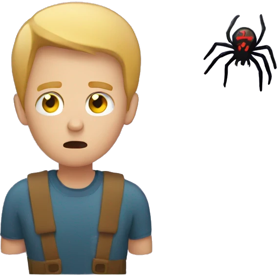 Person scared of a spider  emoji