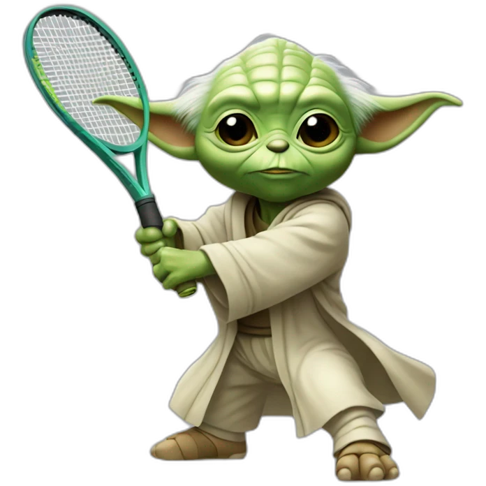 Yoda qui joue au tennis emoji