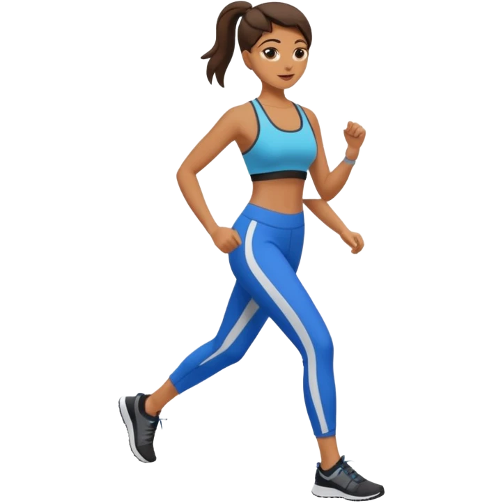 women walking full body workout clothes emoji