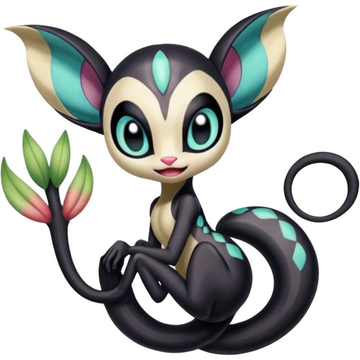 Colorful Realistic Exotic Meloetta-Venom-Stitch-Fakémon-creature-hybrid emoji