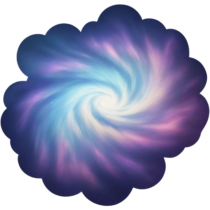 galaxy cloud shaped emoji