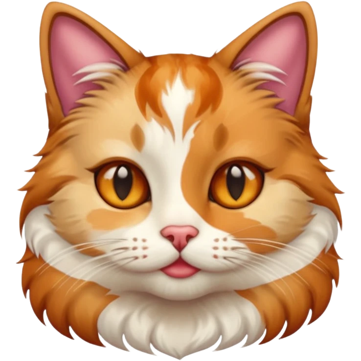 A cat with human lips emoji