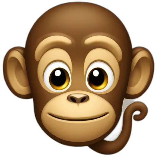 Letter M with monkey emoji