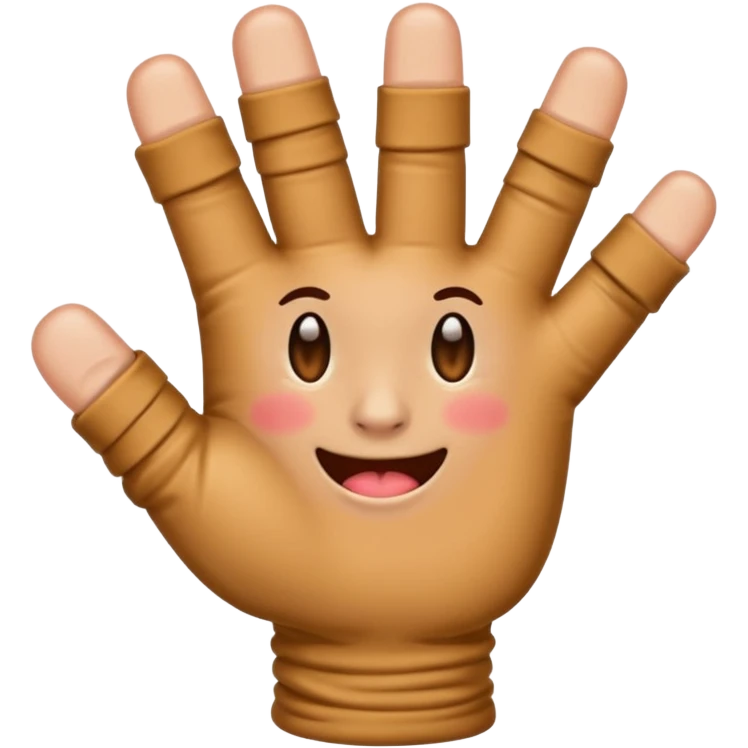 Middle finger emoji wearing fingerless gloves vulgar emoji