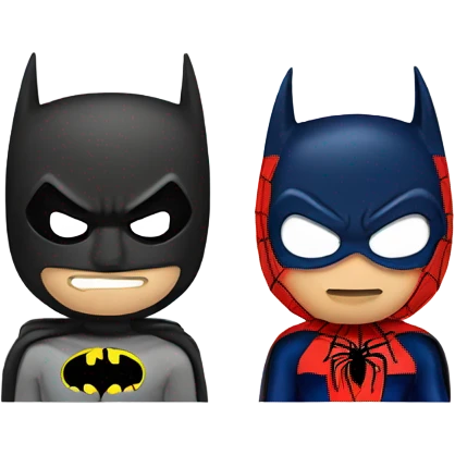 batman and spiderman emoji