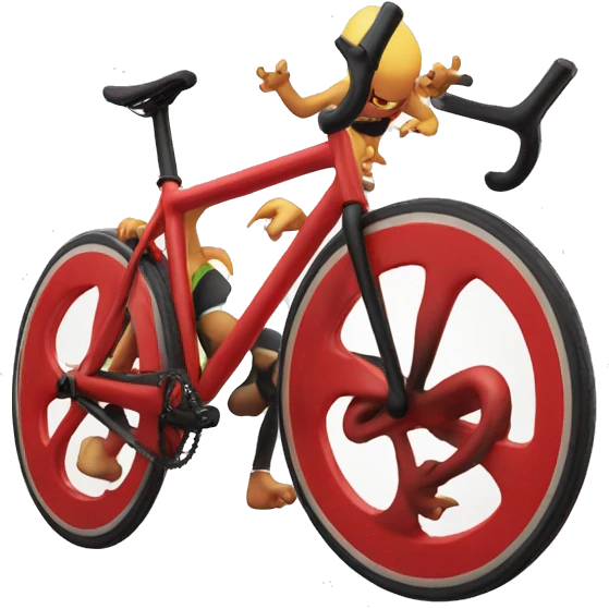 demon on red fixed gear bicycle emoji