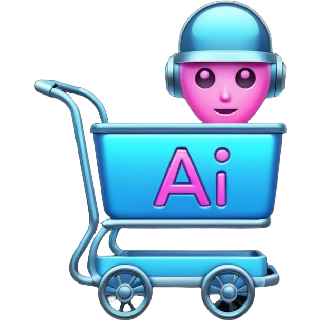 cart with a glowing AI sign emoji