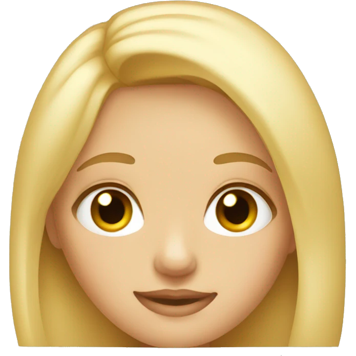 blonde girl with hazel eyes emoji