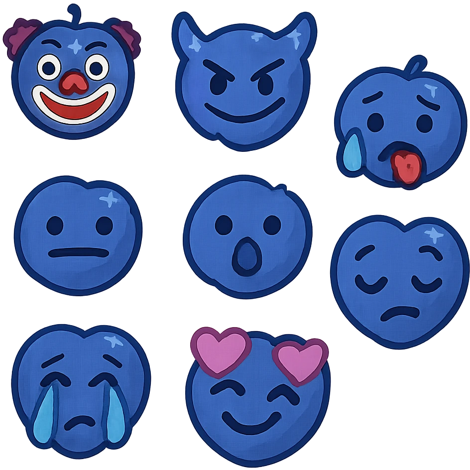blueberry heart emoji