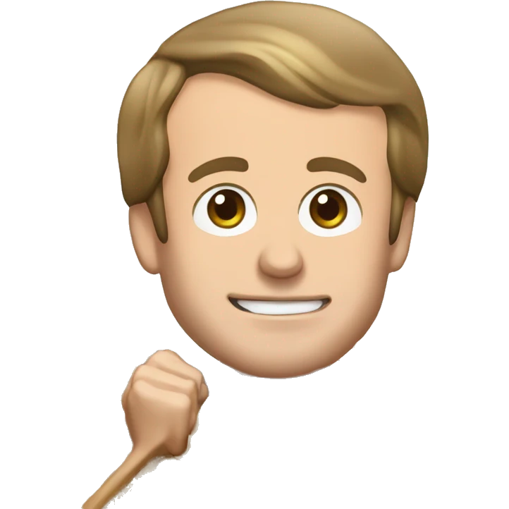 Emmanuel macron qui mange du riz emoji