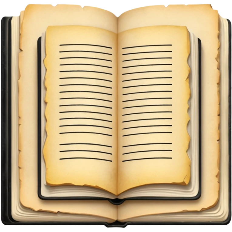 BLACK AND WHITE WRITTEN PAPER BOOK emoji
