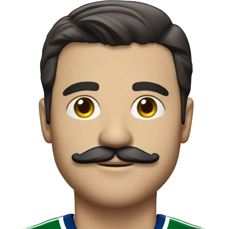 handsome brunette vancouver Canucks fan with moustache  emoji