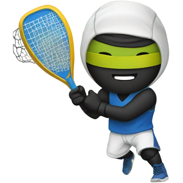 Ninja playing pickleball emoji