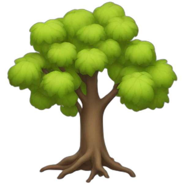 tree with less leaves emoji