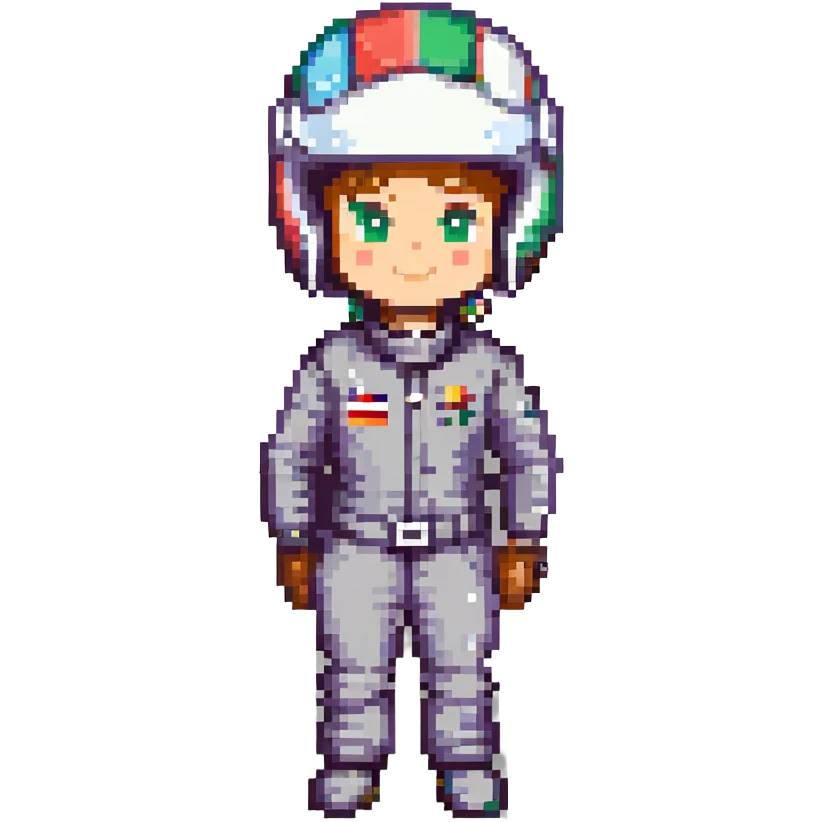formula one driver profile image with helmet on emoji