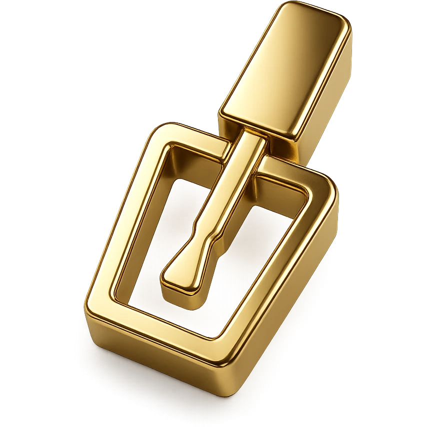 nail polish bottle logo, luxury style, gold accents, sleek design, suitable for a nail paint brand, no text emoji