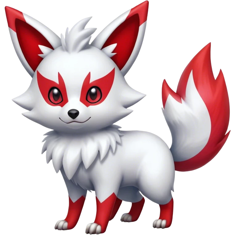 Epic Shiny Cool Cute Kawaii Zangoose-Zorua-Pokemon-fakemon-hybrid-animal Full Body  emoji