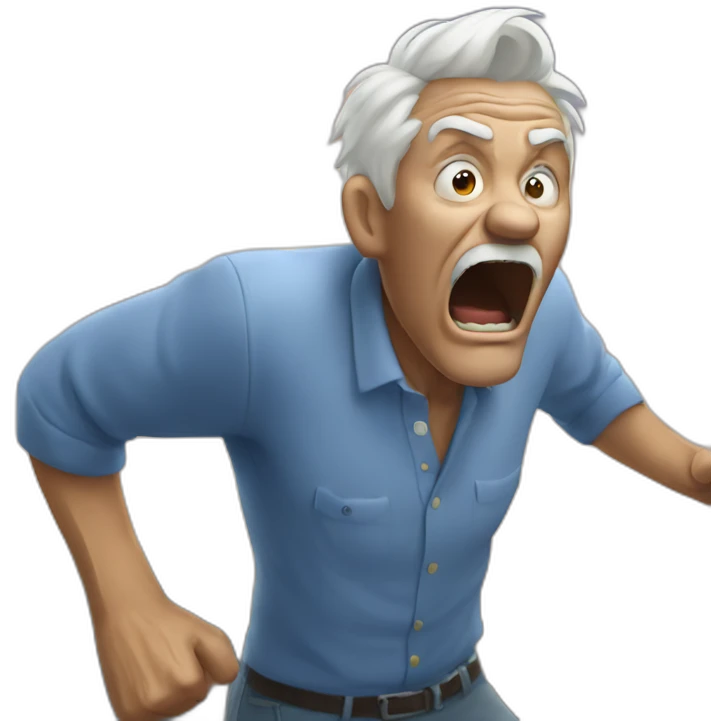 old man yelling at sky emoji