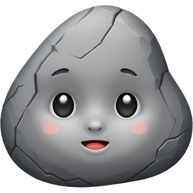 Cute rock emoji