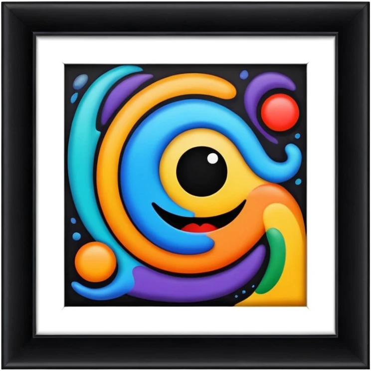 weird painting with a frame   emoji