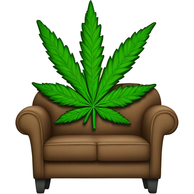 marijuana blunt on a sofa emoji