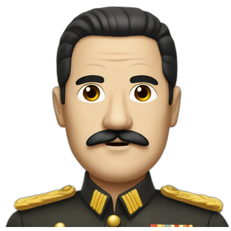 German dictator with black hair and square mustache emoji