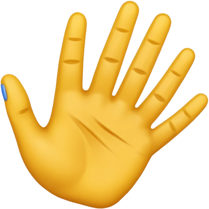 Una mano con 3 dedos emoji