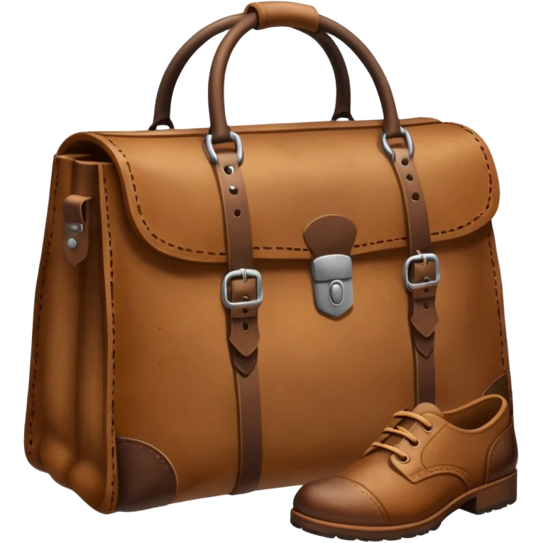 an old bag shoes traces
 emoji