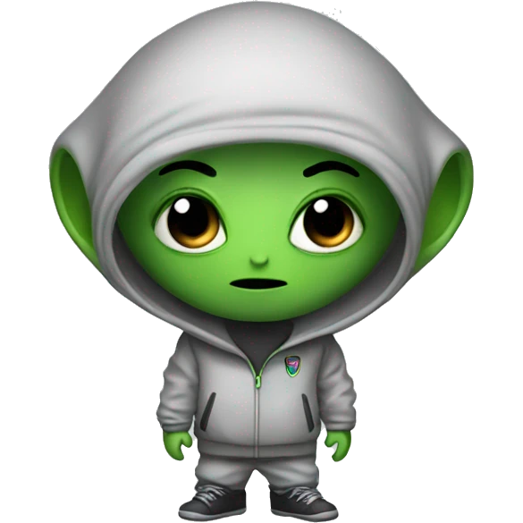 alien with tracksuit on  emoji