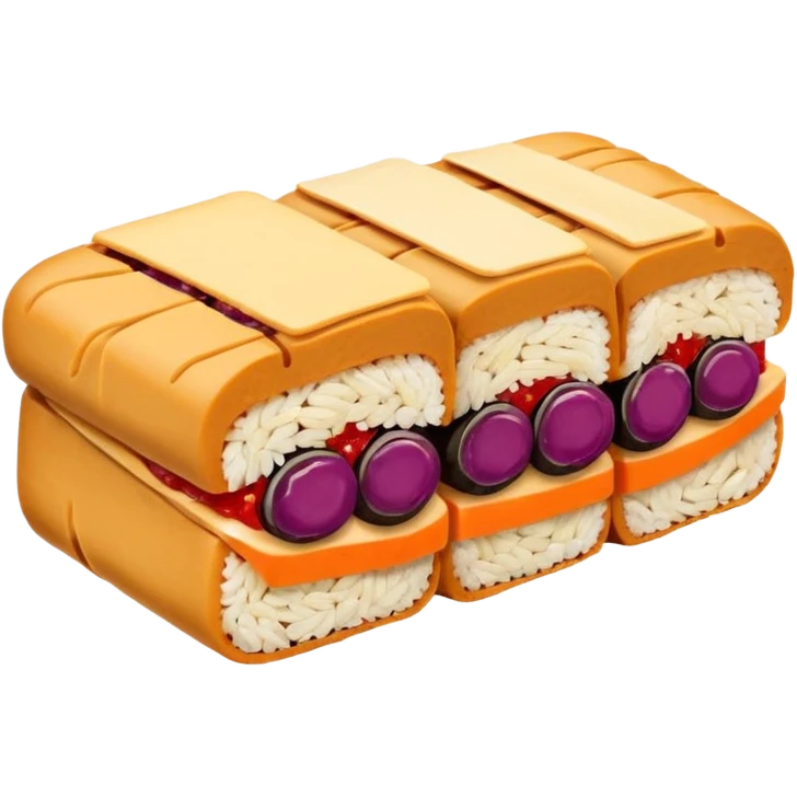 Peanut butter jelly sushi emoji