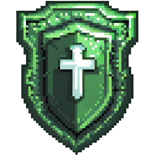Green shield with </> code symbols in white emoji