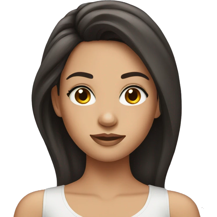 brunette girl with eyelashes  emoji