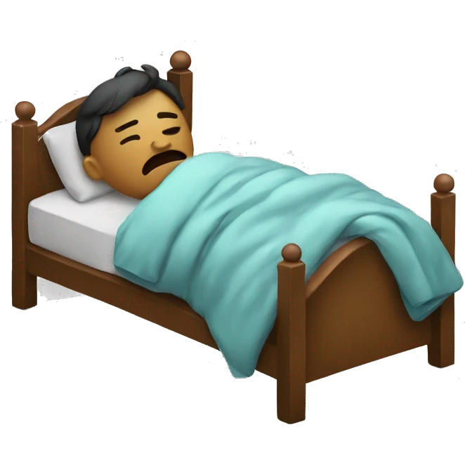 Tired with bed emoji