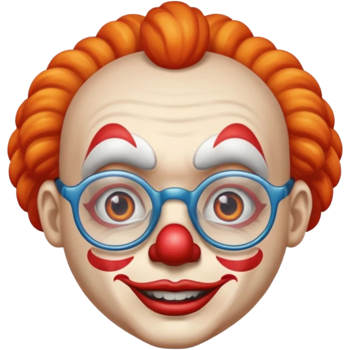 clown with eyeglass emoji