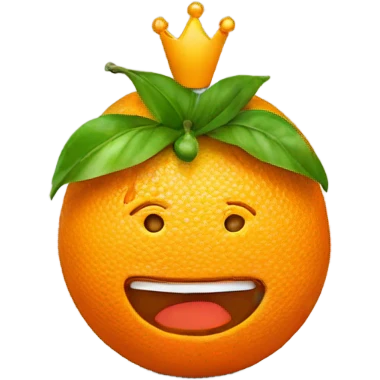 Orange wearing a crown emoji