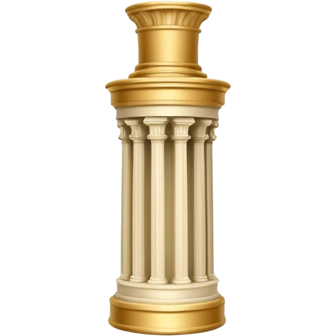 Creamy Caesar salad dressing in a bottle shaped like a roman ionic column emoji