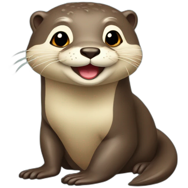 Loutre sur tortu emoji