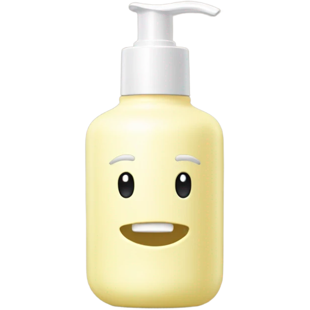 Pale yellow moisturiser cream bottle emoji